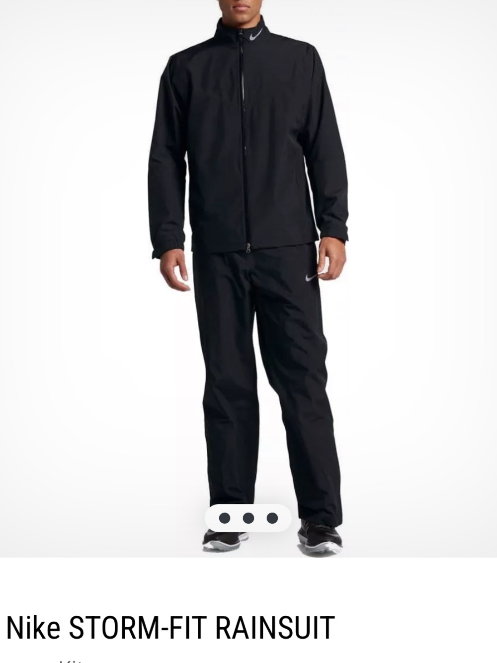 Nike Black Storm-FIT Men's Rain Jacket